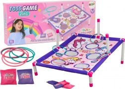 Gioco 2-in-1 Hoop Sack Toss Unicorn Board