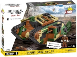 Set di costruzione COBI carro armato Mark I (Male) – 878 pezzi