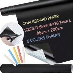 lavagna adesiva per gesso XXL 45 × 200 cm con gessetti