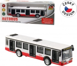 Autobus di metallo a retrocarica con porte apribili