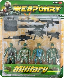 soldati warfare comando da combattimento figure 8 cm, set 4 pz