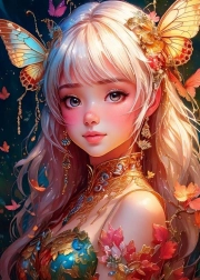 Puzzle BLUEBIRD Ragazza Farfalla 300 pezzi