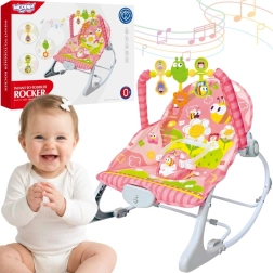 Woopie Baby dondolino vibrante rosa con arco giochi