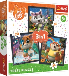 Puzzle 3in1 Conosci i dolci gattini 44 CATS