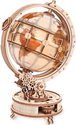 Robotime ROKR Globo luminoso – puzzle meccanico 3D in legno con alimentazione elettrica