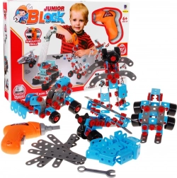 Costruzioni per bambini 6+ con cacciavite elettrico e attrezzi - 10 modelli da assemblare