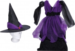 Costume di carnevale strega viola