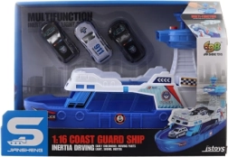 Nave a batteria con luci e suoni con macchinine