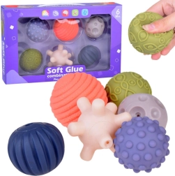 set di palline sensoriali in morbida plastica, 6 pz