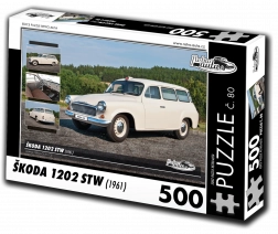 Puzzle RETRO-AUTA Škoda 1202 STW ambulanza (1961) – 500 pezzi