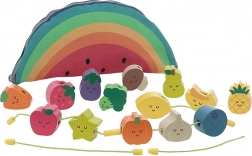 Perline in legno da infilare frutta e verdura