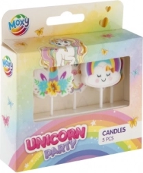 Candele 3D per torta Unicorno, 5 pz