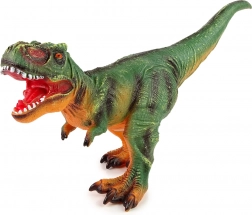 Grande figura dinosauro T‑Rex verde‑arancione con suono 60 cm