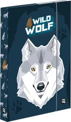 Porta quaderni A5 con motivo del lupo