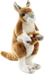 Canguro di peluche con cucciolo 23 cm eco-friendly