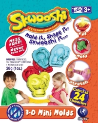 Skwooshi bustine da collezione con pasta modellabile e mini formina 3D