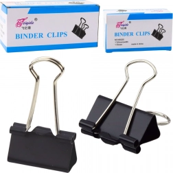 Graffette universali per ufficio, acciaio a molla, nere, 25 mm, 12 pezzi