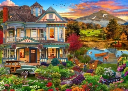 Puzzle casa di campagna con giardino 500 pezzi BLUEBIRD