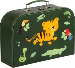 A Little Lovely Company set di due valigette in cartone per bambini con motivo di animali del bosco – Tigre