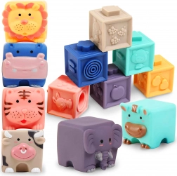 Morbidi cubi creativi ANIMALI, 12 pz