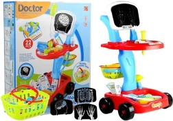 Carrello medico con accessori, 22 pezzi