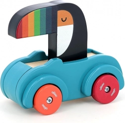 Vilac Auto di legno Tucano con clacson