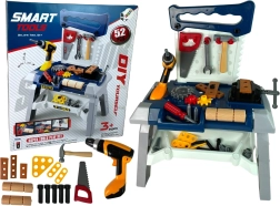 Banco da lavoro per bambini con attrezzi e trapano a batteria, 52 pezzi