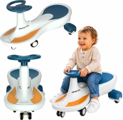 Girello gravitazionale per bambini Swing Fix S4 con ruote LED e musica – Blu e bianco
