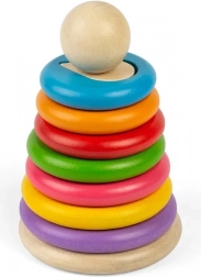Bigjigs Toys torre in legno con forme da impilare