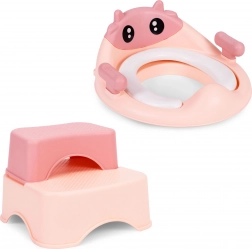 Sedile WC per bambini rosa con scaletta ECOTOYS