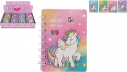 Taccuino ad anelli con unicorno 9,5 × 12 cm