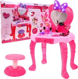 Toeletta rosa per bambini 3+ con phon interattivo, luci e accessori