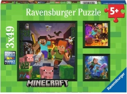 Puzzle Ravensburger Minecraft Biomi 3x49 pezzi