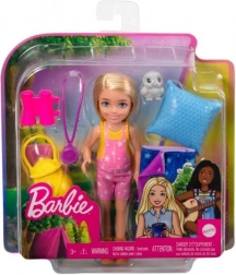 barbie chelsea set da campeggio con sacco a pelo