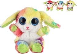 Coniglietto di peluche arcobaleno seduto 15 cm