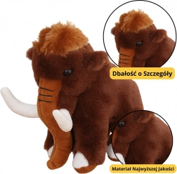 Mammut di peluche marrone 20 cm