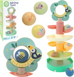 Pista a biglie in legno a spirale WOOPIE GREEN 6 pezzi