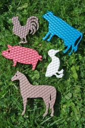 Adesivi da bagno in schiuma – animaletti domestici (mix di colori)