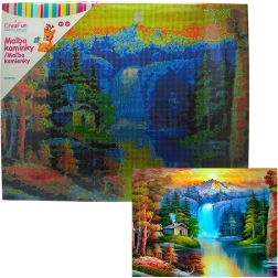 Pittura diamantata Cascata 40 × 50 cm