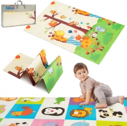 Tappetino pieghevole in schiuma XPE Humbi 120 × 180, double face con animaletti e giraffe