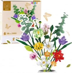 Set di costruzione – bouquet decorativo di fiori, 836 pezzi