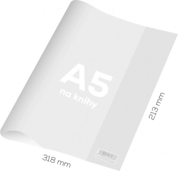 copertina per libro A5 in PVC, trasparente, robusta