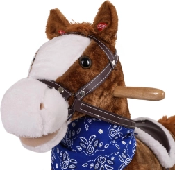Cavallo a dondolo in peluche per bambini