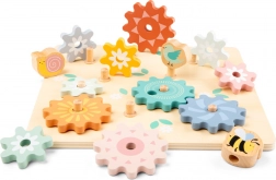 Giocattolo ad ingranaggi da giardino in legno per bambini