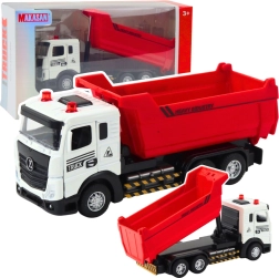 Camion ribaltabile per bambini con cabina in metallo, luci e suoni