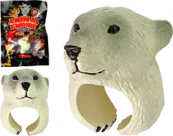 Anello per bambini regolabile con testa di orso polare