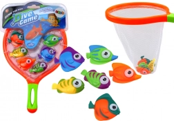 Set di giocattoli da bagno Rete da pesca 6 pezzi Pesce