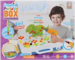 Set di costruzione avvitabile con trapano e valigetta, 188 pezzi