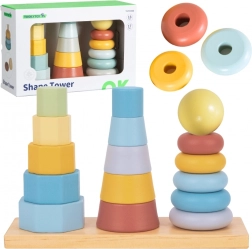 Tooky Toy torre di smistamento in legno – Montessori tre torri