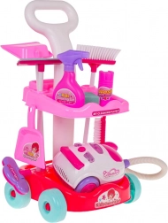 Set di pulizia per bambini con aspirapolvere interattivo e carrellino